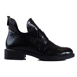 Vinceza Damenstiefel mit flachem Absatz schwarz