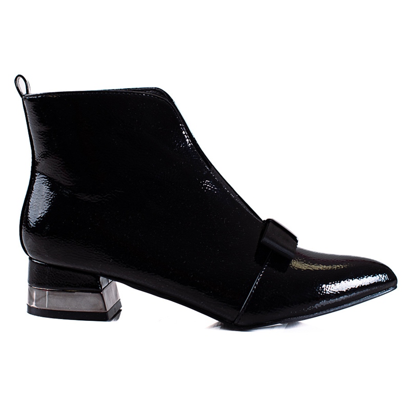 T.Sokolski Eleganter schwarz lackierter Damenstiefel von Sokolski