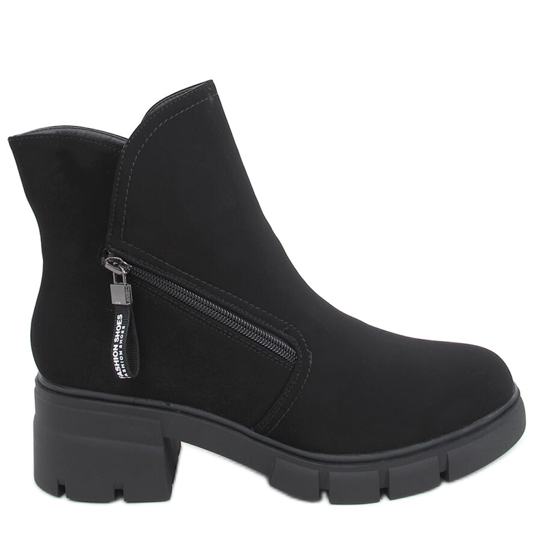 Alaska Schwarze Stiefel mit hohen Sohlen