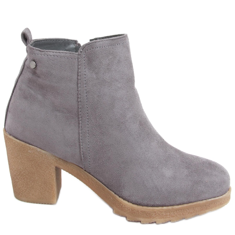 Stiefel mit weitem Absatz von Wimko Grey grau