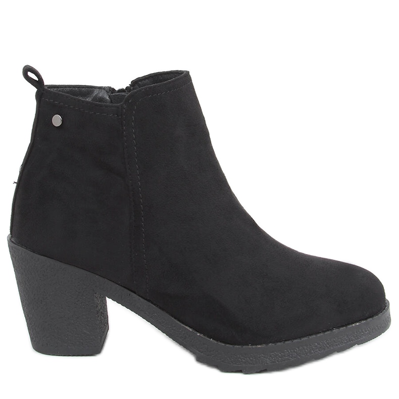 Wimko Schwarze Stiefel mit weitem Absatz
