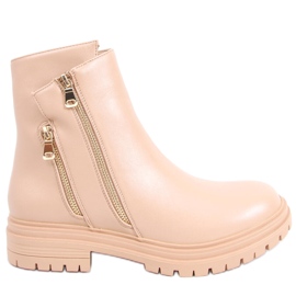 Janine flache Damenstiefel beige
