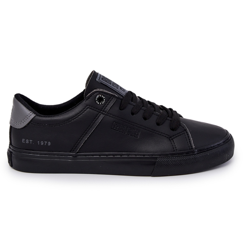 Leder Herren Sneakers Big Star JJ174108 Schwarz