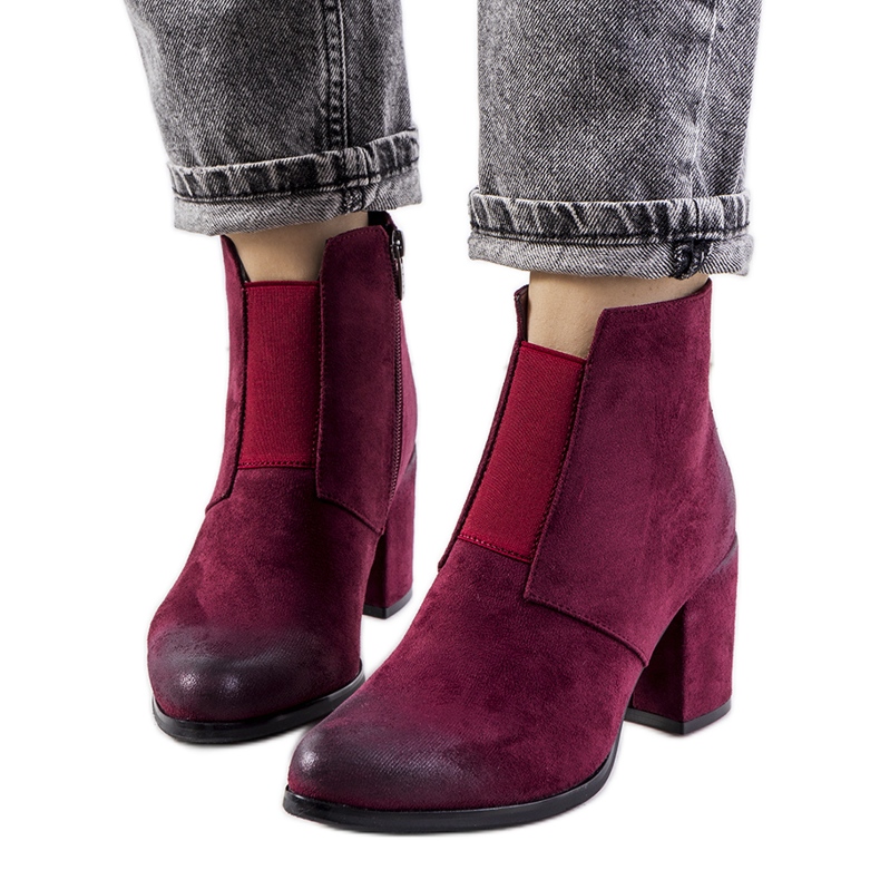 Kastanienbraune Stiefel von Norwich rot