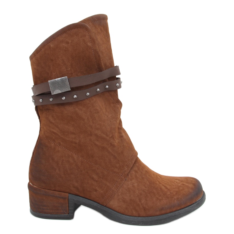 Militärische Damenstiefel Aina Camel braun
