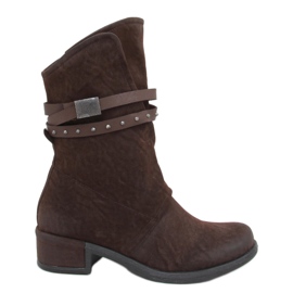 Militärische Damenstiefel Aina Brown braun