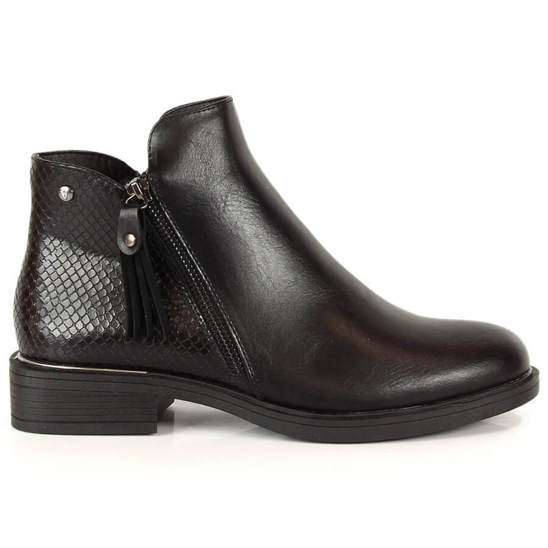 Damen Jodhpur Stiefel schwarz Schlangenhaut Vinceza