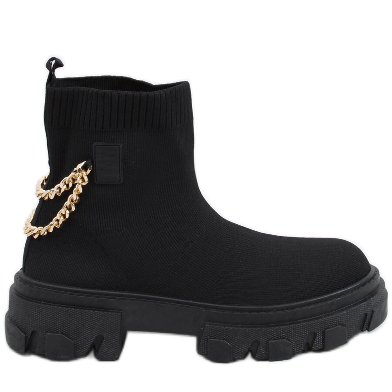 Stiefeletten mit einer Kette Malana Black schwarz