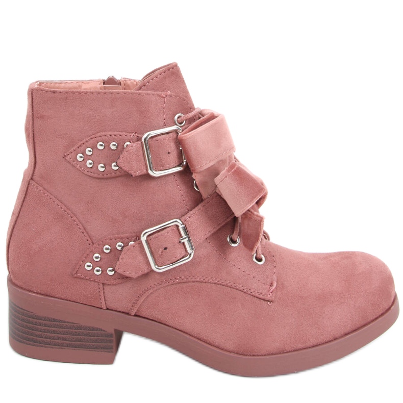 Schnürstiefel mit Lara Pink Schleifen rosa