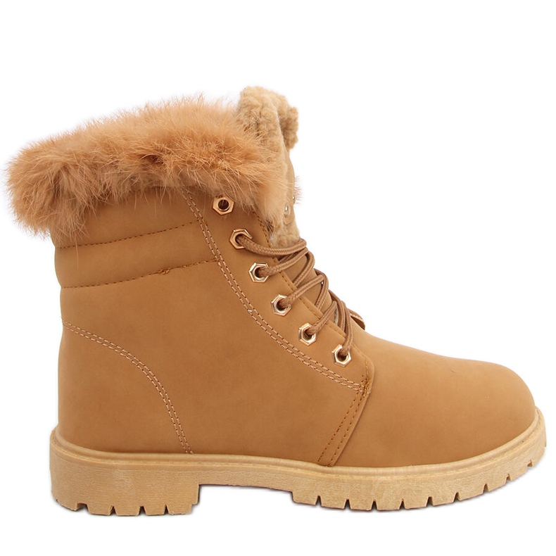 Holzstiefel für Damen Well Camel braun