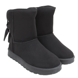 Schneestiefel von Emusy mit Schleifen in Stella Black schwarz