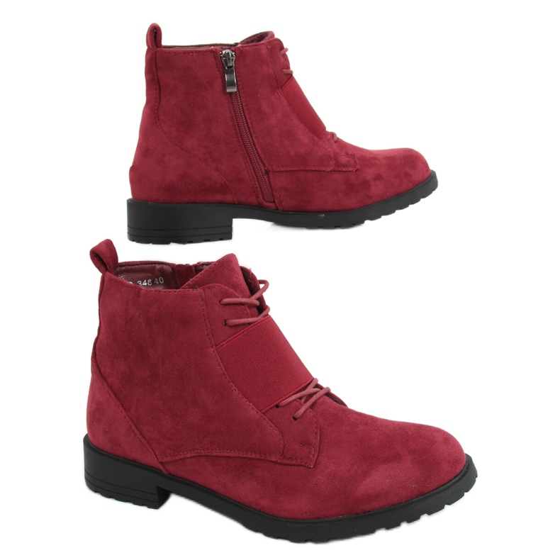 Schnürstiefel Anja Rot