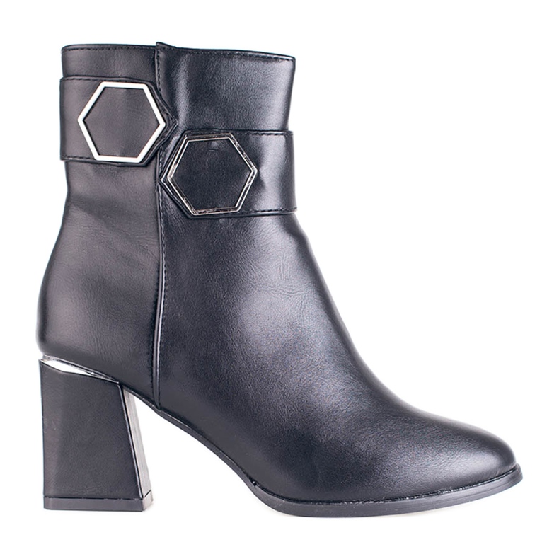 T.Sokolski Schwarze Sokolski Damenstiefel auf breitem Pfosten