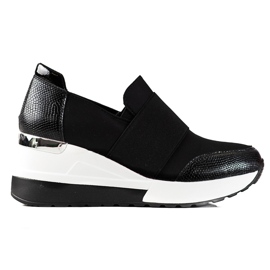 Bequeme schwarze Shelovet Damen-Sneakers