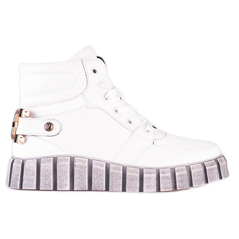 W. Potocki Damen Sportstiefel Potocki weiß auf dem Plateau