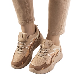 Brito braune Turnschuhe beige