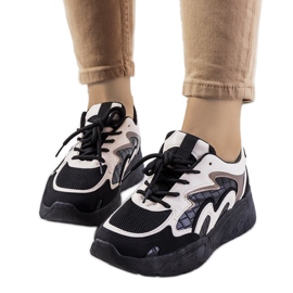 Schwarze Brito-Turnschuhe weiß