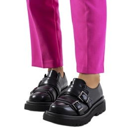 Schwarze Rigan-Halbschuhe