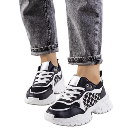 Schwarz-weiße Damen-Turnschuhe von Florival