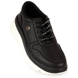 Schwarze Sportschuhe mit Plateau von Vinceza W JAN131