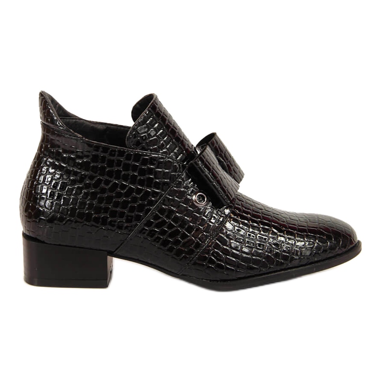 Damenstiefel Jodhpurstiefelette mit schwarz lackierter Potocki-Schleife