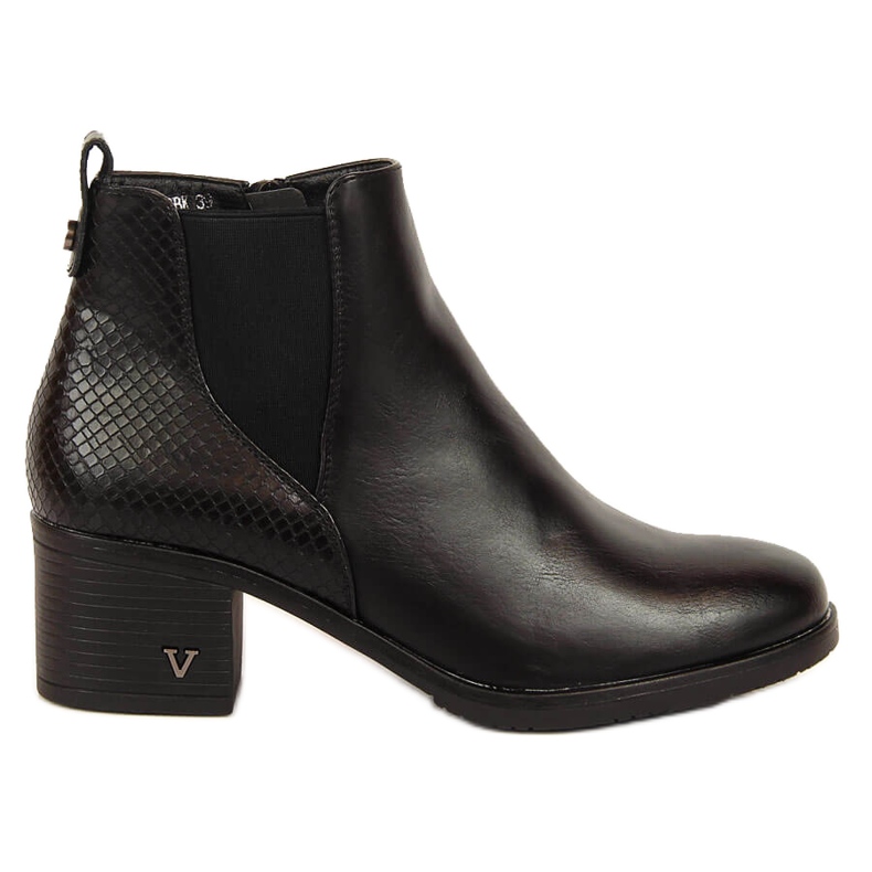 Damenstiefel isoliert schwarze Schlangenhaut Potocki