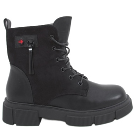 Provo Schwarze Stiefel mit dicker Sohle