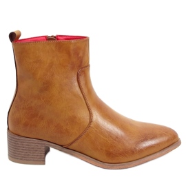 Bellona Camel Stiefeletten mit niedrigem Absatz braun