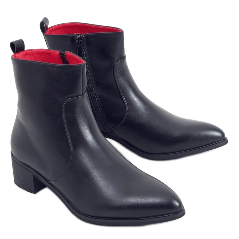 Bellona Schwarze Stiefel mit niedrigem Absatz