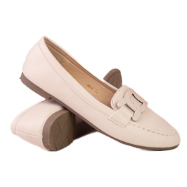 Helle Shelovet-Mokassins für Damen in Beige