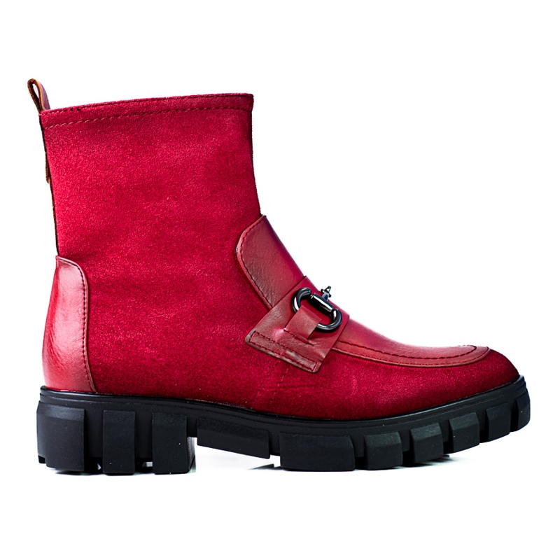 Arbeitsstiefel für Damen von Vinceza in Rot