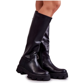 Klassische Damenstiefel Workers Black Clarisa schwarz