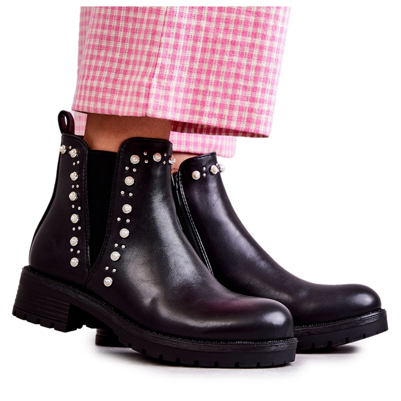 PG1 Lederstiefel Arbeiter Schwarz Ferra