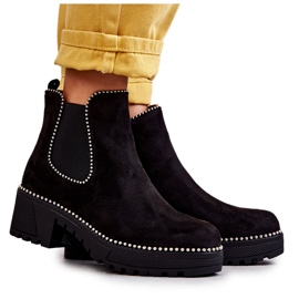 PG1 Schwarze Afaries Damenstiefel mit Nieten