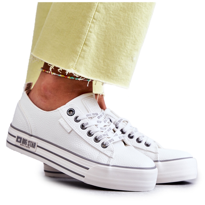 Low Damen Sneakers Big Star KK274014 Weiß