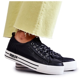 Low Damen Sneakers Big Star KK274015 Schwarz