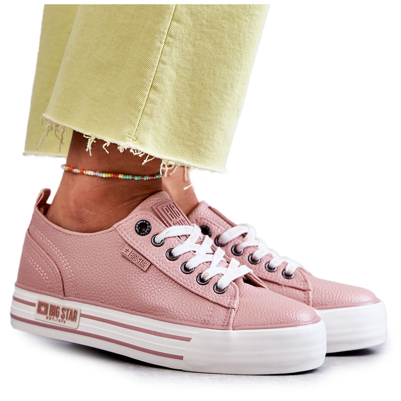 Low Damen Sneakers Big Star KK274016 Rosa