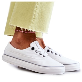 Damen Stoff Turnschuhe Big Star KK274017 Weiß