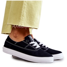 Damen Stoff Turnschuhe Big Star KK274019 Schwarz