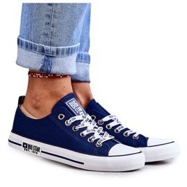 Damen Material Sneakers Big Star KK274103 Marineblau