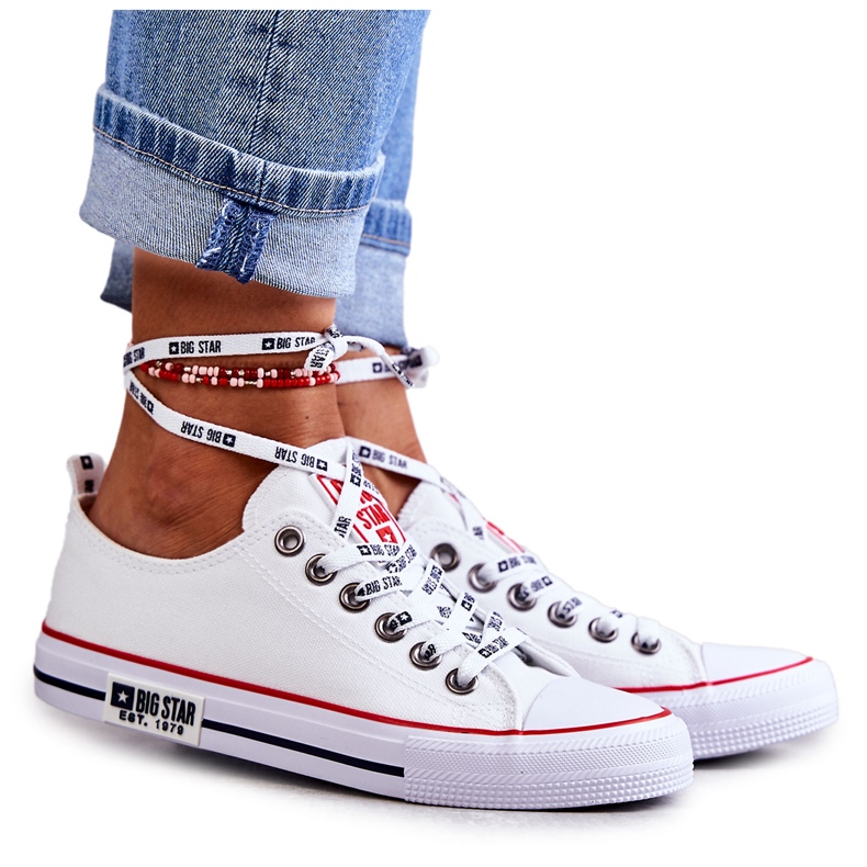 Damen Material Sneakers Big Star KK274101 Weiß