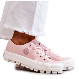 Modischer Lack-Sneaker Big Star KK274047 Pink rosa