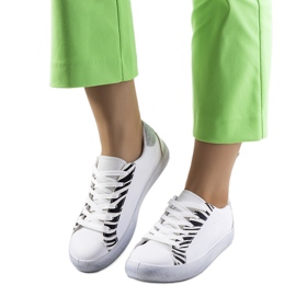 Kameta Zebra weiße Turnschuhe