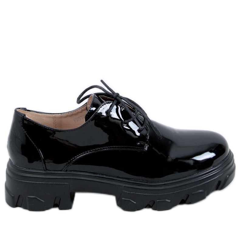 PA1 Pragma Schwarze Loafer mit hohen Sohlen
