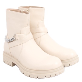 Stiefel mit Kette Cindy Beige