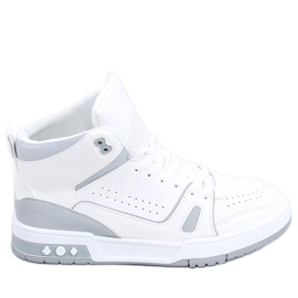 PA1 Liam Graue knöchelhohe Turnschuhe weiß