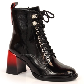 S.Barski Schwarz gefütterte schwarze Stiefel von S. Barski