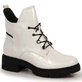 Damenschuhe, lackiert, warmweiß Potocki