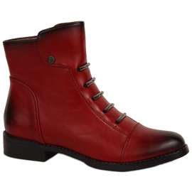 Damenstiefel mit roten Jezzi-Verzierungen