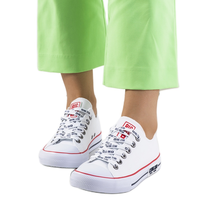 Klassische weiße Turnschuhe Big Star KK274101